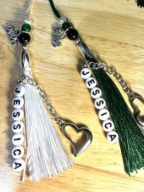 Personalized 2026 Graduation Tassel Keychain – Custom Name | Silver or Gold Fini